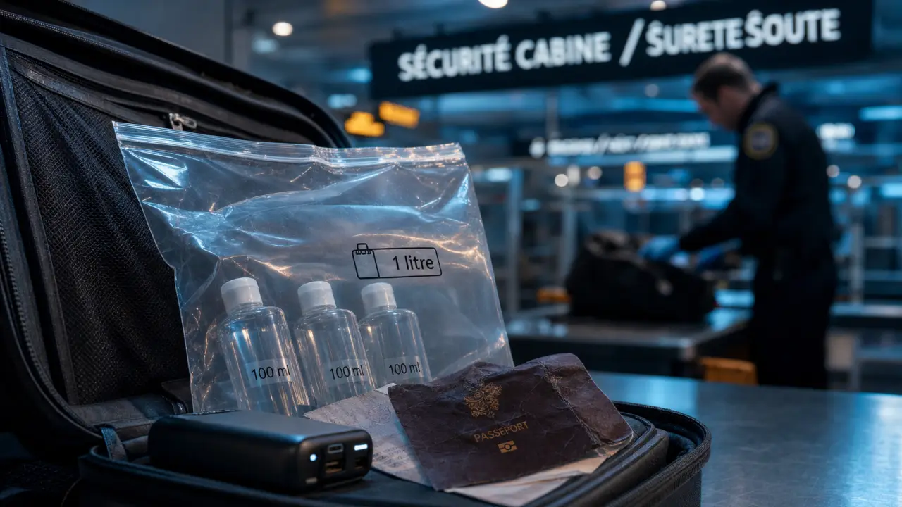 Objet interdit avion : contrôle sécurité cabine et soute
