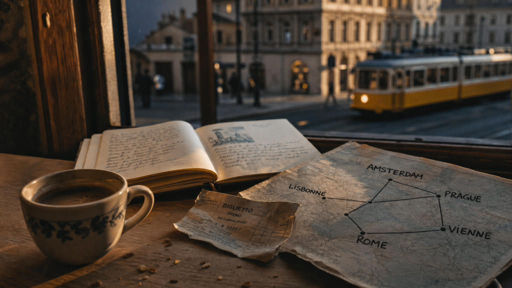 Plus belles capitales d europe : carnet, carte et train en ville