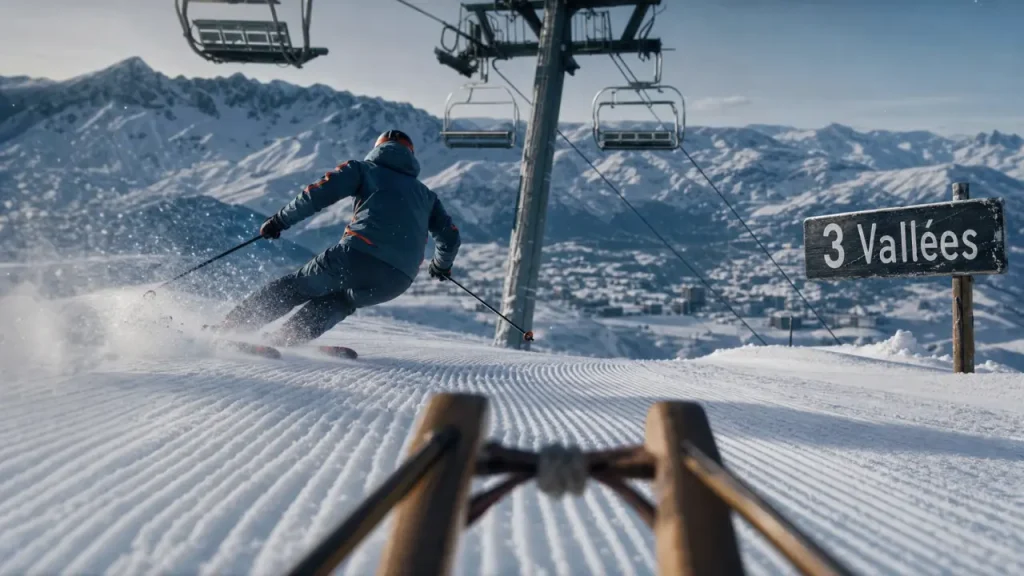 Les 3 Vallées, plus grand domaine skiable du monde avec 600 km de pistes reliées