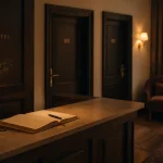 Boutique hotel def : réception en bois sombre, design unique et service personnalisé