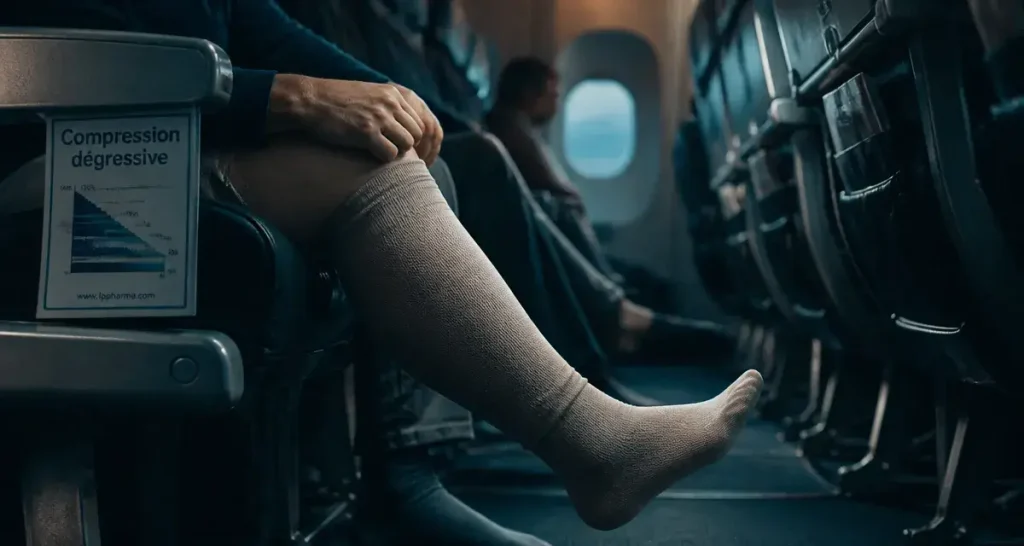 Voyage en avion : pourquoi porter des chaussettes de contention dès 4 heures de vol