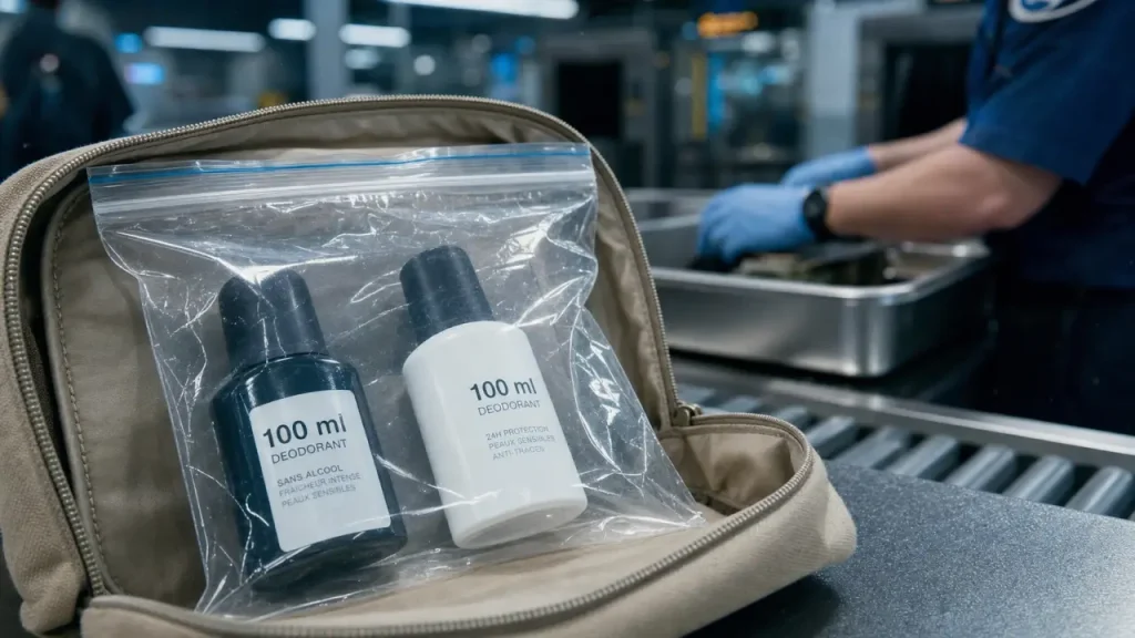 Déodorant en avion : 100 ml en cabine, 500 ml en soute et les formats à privilégier