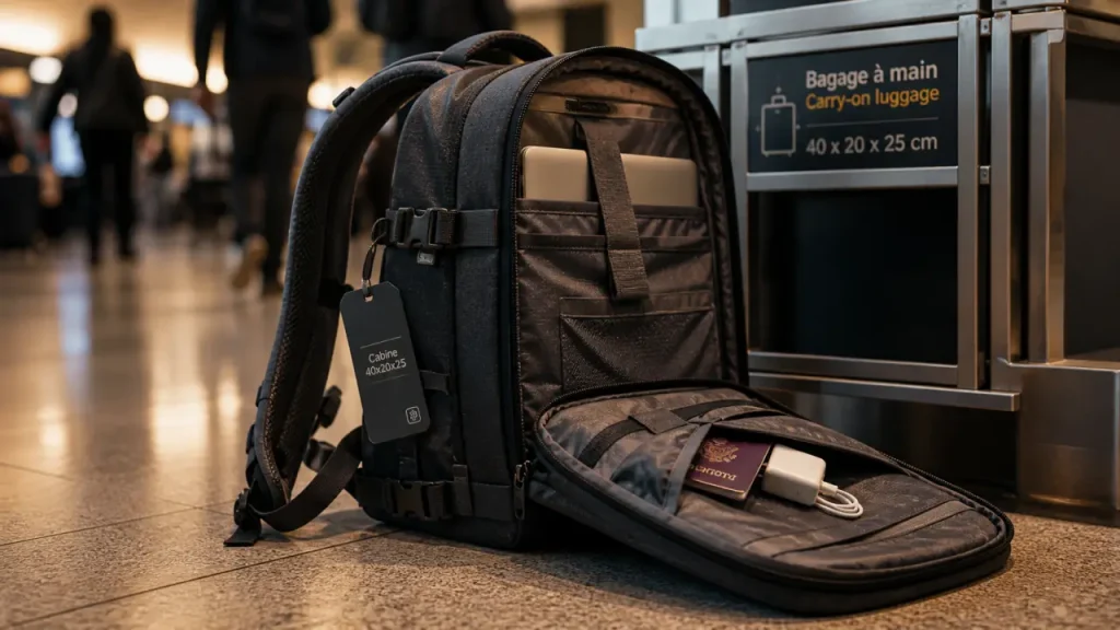 Sac à dos voyage cabine : le format qui évite les frais et reste confortable