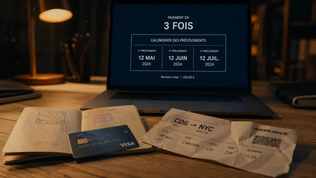 Payer un vol en plusieurs fois : frais, cartes refusées et points à vérifier avant d’acheter