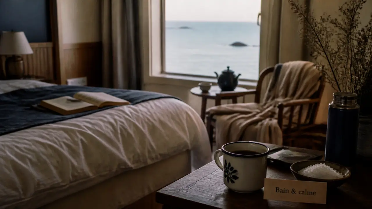 Séjour pour se ressourcer seul, chambre spa calme face à la mer