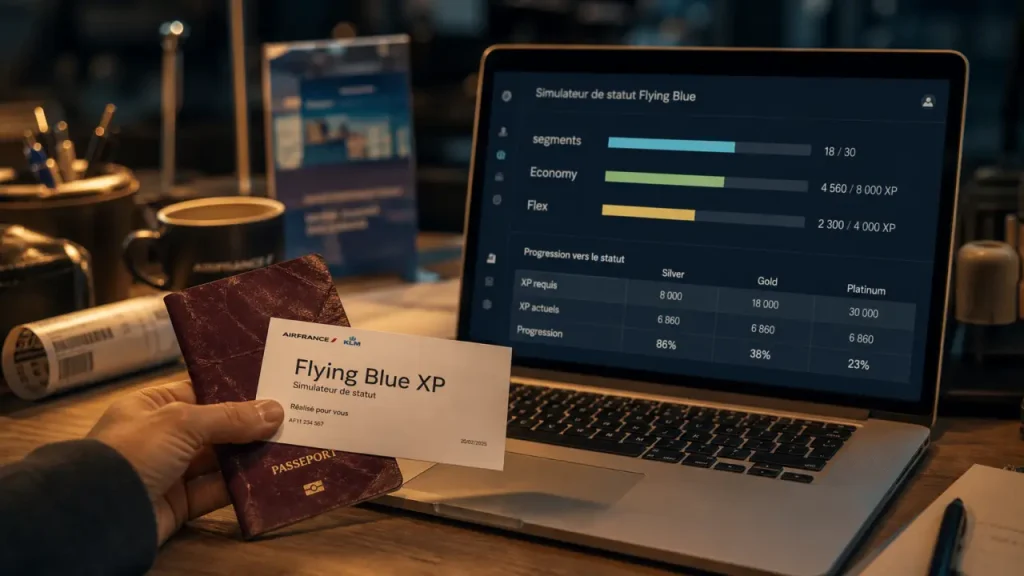 Simulateur calcul XP Flying Blue : calcul par segment, statuts et coût par XP