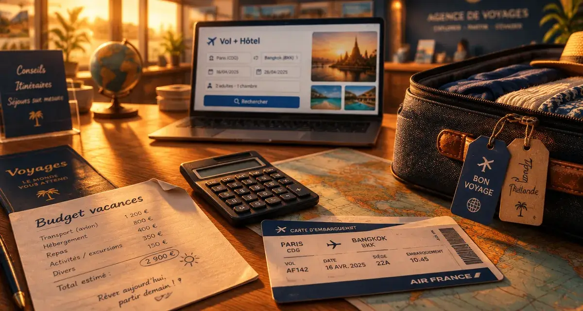 Bons plans vacances : budget vacances et comparateur vol + hôtel, prix total
