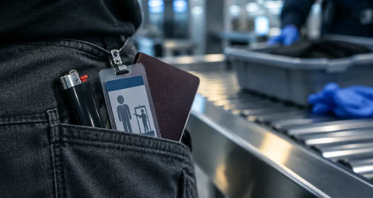 Briquet en avion confisqué en soute : badge sûreté et passeport