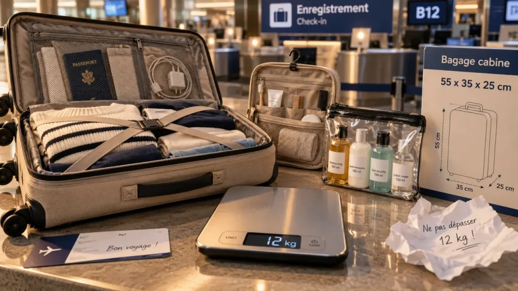 Bagage cabine French bee : objets interdits, limite de 100 ml et pièges à éviter