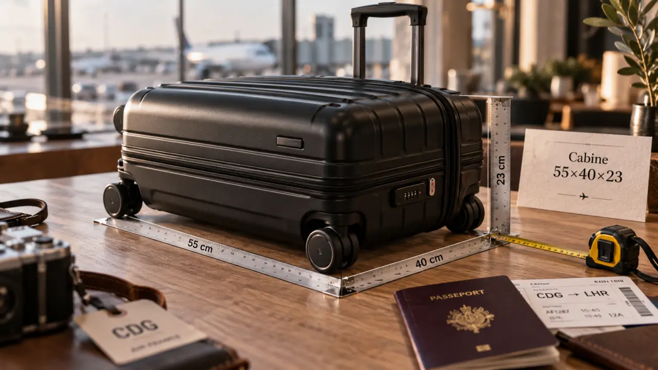 Lufthansa taille bagage cabine 55x40x23 cm, 8 kg en cabine