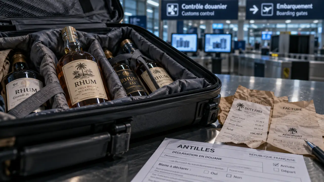 Que peut on ramener de martinique en avion ? Rhum et douane dans une valise cabine