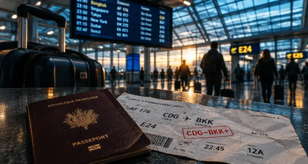 Temps de vol France-Thaïlande : 11 à 12 heures en direct, jusqu’à 30 heures avec escale