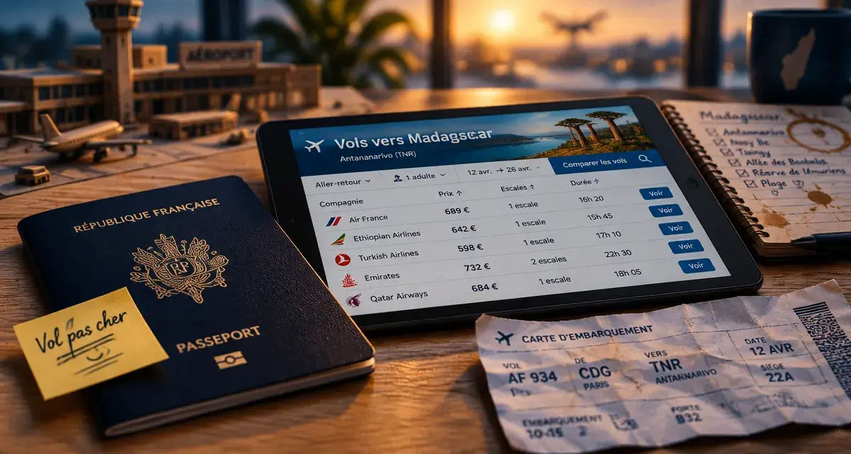 Vol pas chere pour madagascar : passeport et comparateur de vols avec escales